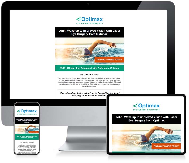 Optimax - Laser Eye Surgery - Newsletter Design