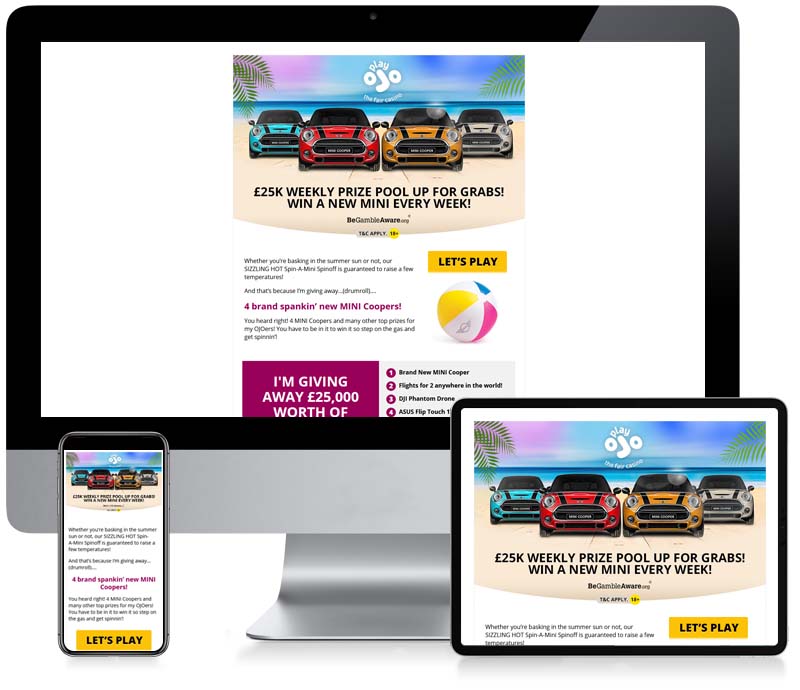 Play Ojo - Custom Email Creative Design