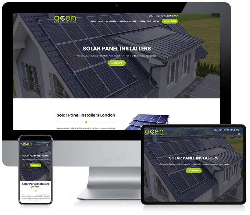 Acen - Solar Panel Installer Website Design
