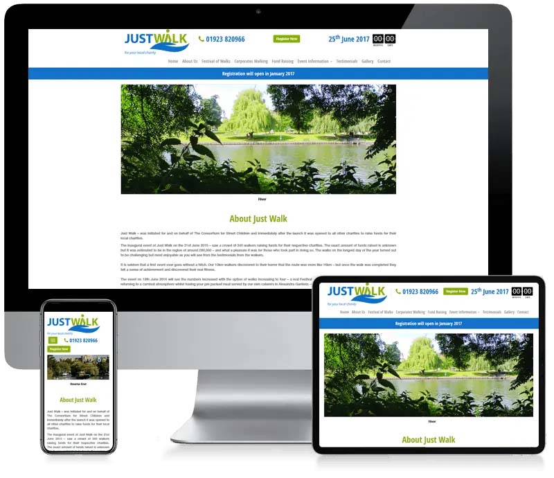 Just Walk - Custom CMS Web Design