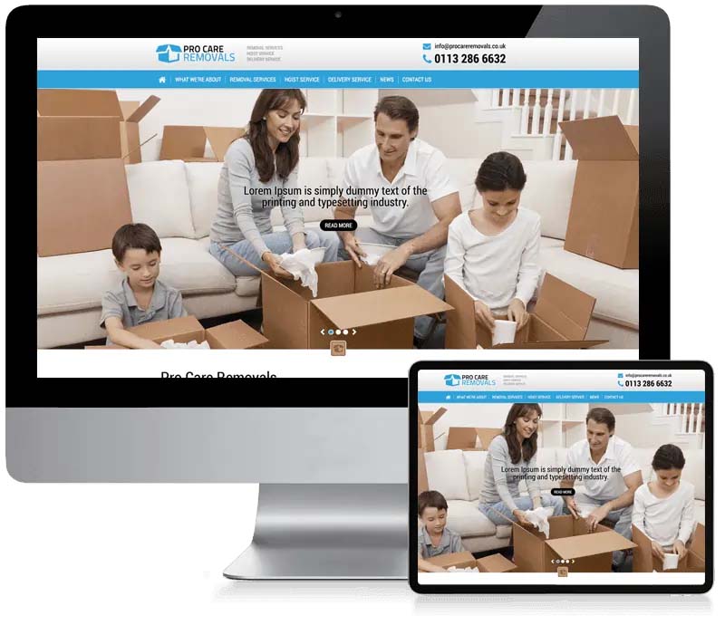 Pro-care Removals Ltd - Company Web Design