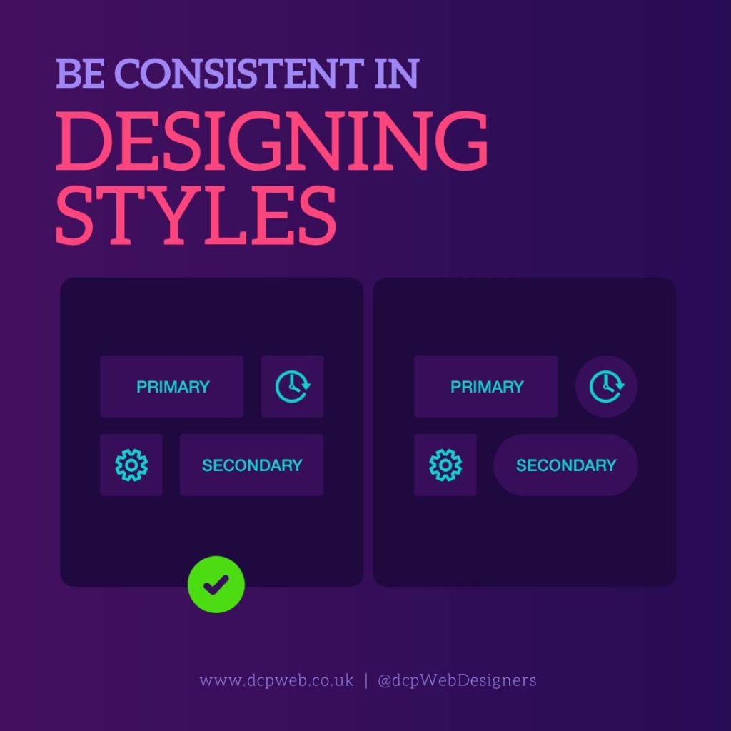 Consistency in design styles is essential for accessibility and a seamless user experience