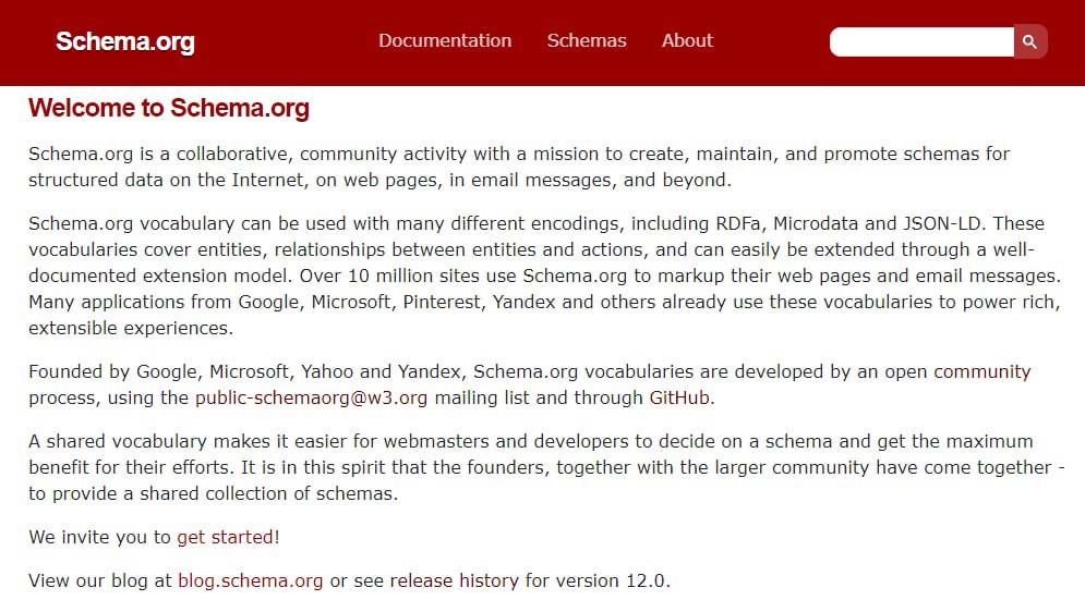 Schema.org website