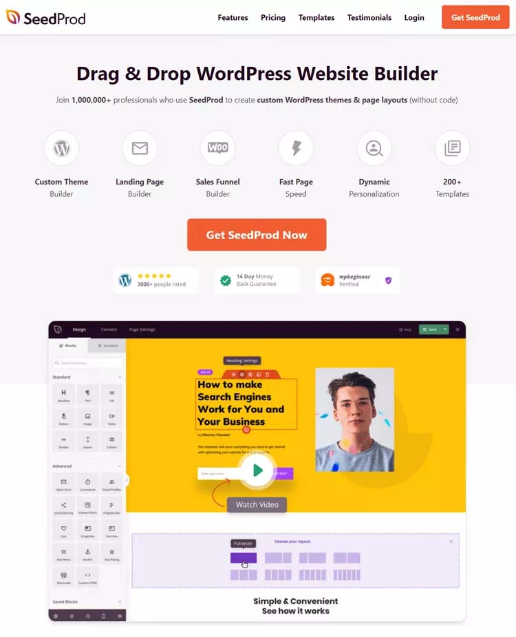 SeedProd WordPress Website Builder