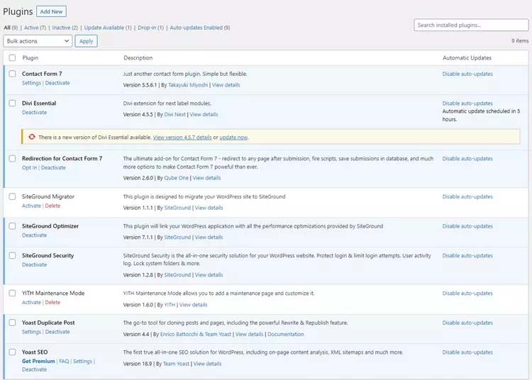 Update WordPress Plugins