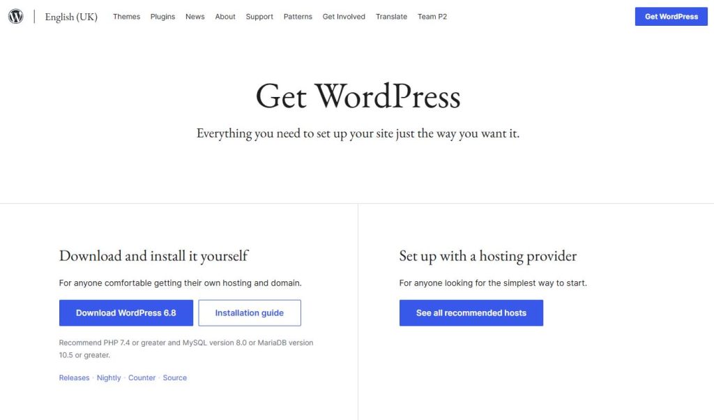 wordpress web design platform