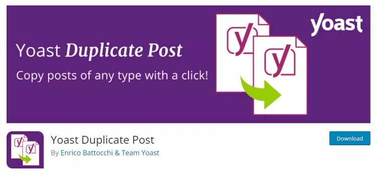 Yoast Duplicate Post Plugin