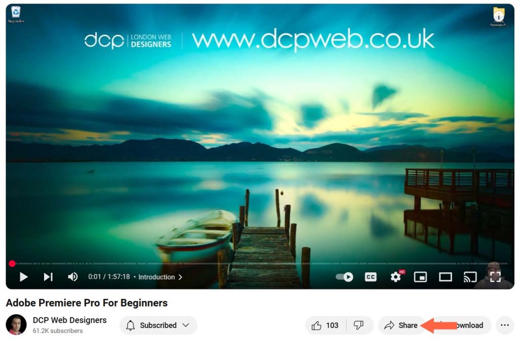 YouTube Share Button